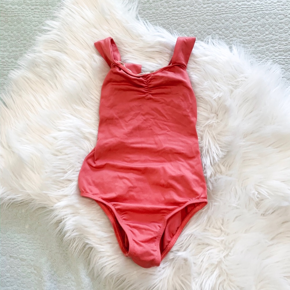 Coral Leotard with fancy back:)